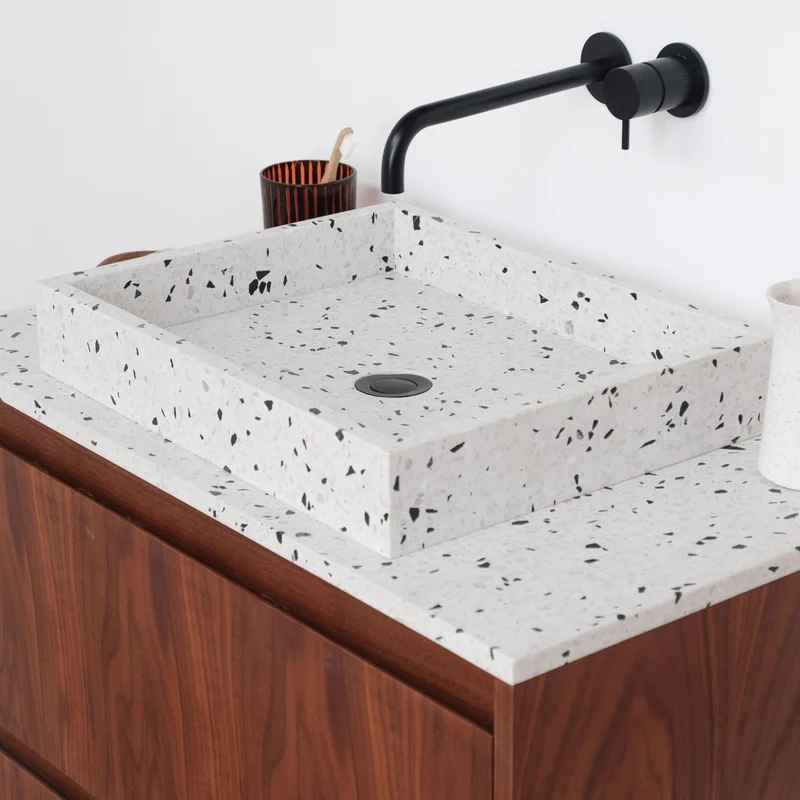 Mueble de baño Terrazzo Ann - Mueble Nogal - 80cm