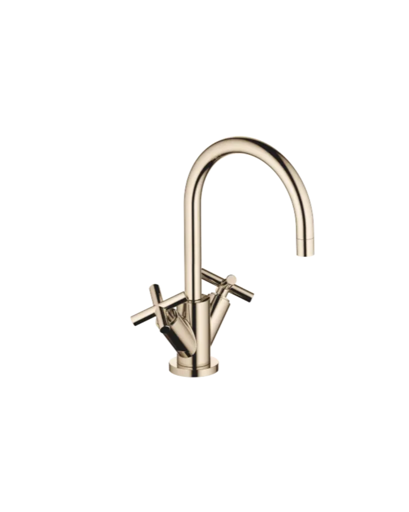Grifo de lavabo bimando con válvula automática TARA