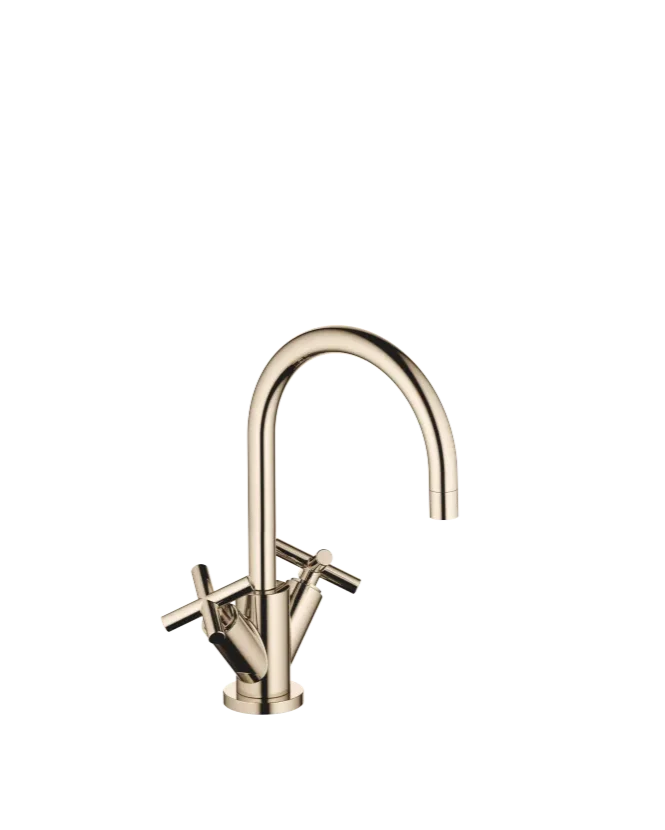 Grifo de lavabo bimando con válvula automática TARA