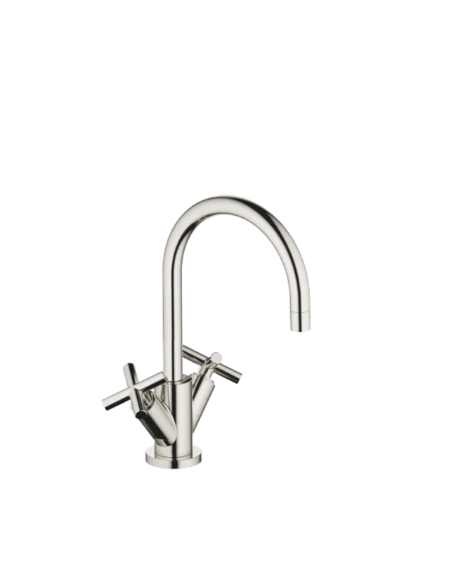 Grifo de lavabo bimando con válvula automática TARA