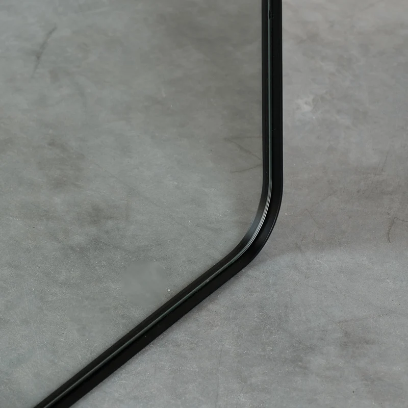 Espejo cuadrado - 50×50cm - Negro - Mate