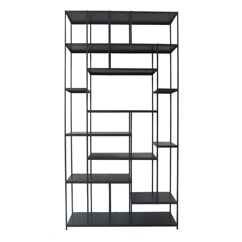 Mueble con estantes abiertos de metal negro - Celine