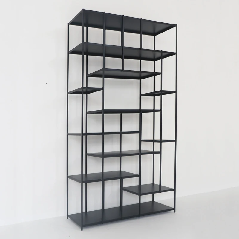 Mueble con estantes abiertos de metal negro - Celine