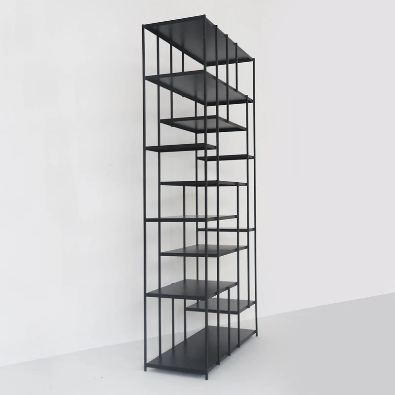 Mueble con estantes abiertos de metal negro - Celine