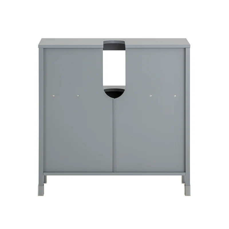 SoBuy FRG128-SG Armario para debajo del Lavabo con 1 Estante y 2 Puertas Gris