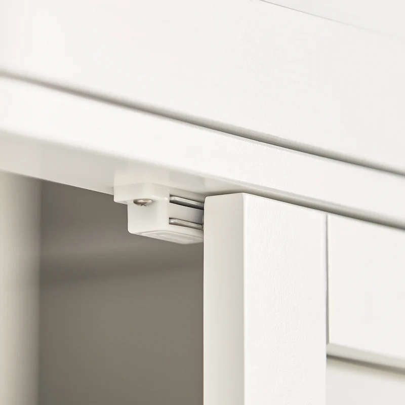 SoBuy FRG238-W Armario de Baño con 1 cajones y 2 Puertas Blanco