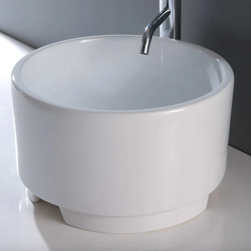 Lavabo Sobreencimera Bowl 3 Cerámica Redondo 41cm Alto - Balneo Toscia