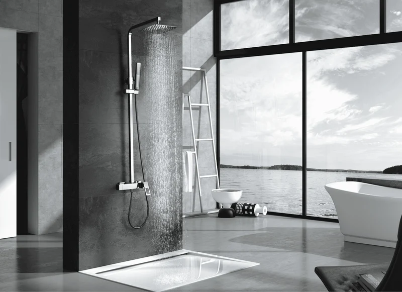Columna Ducha Monomando Suecia Cromada - Imex