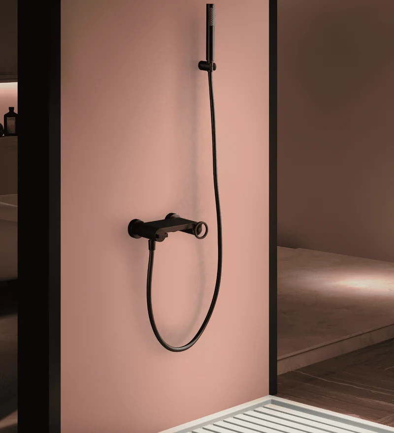 Grifería Bañera y Ducha Olimpo Negro Mate - Imex