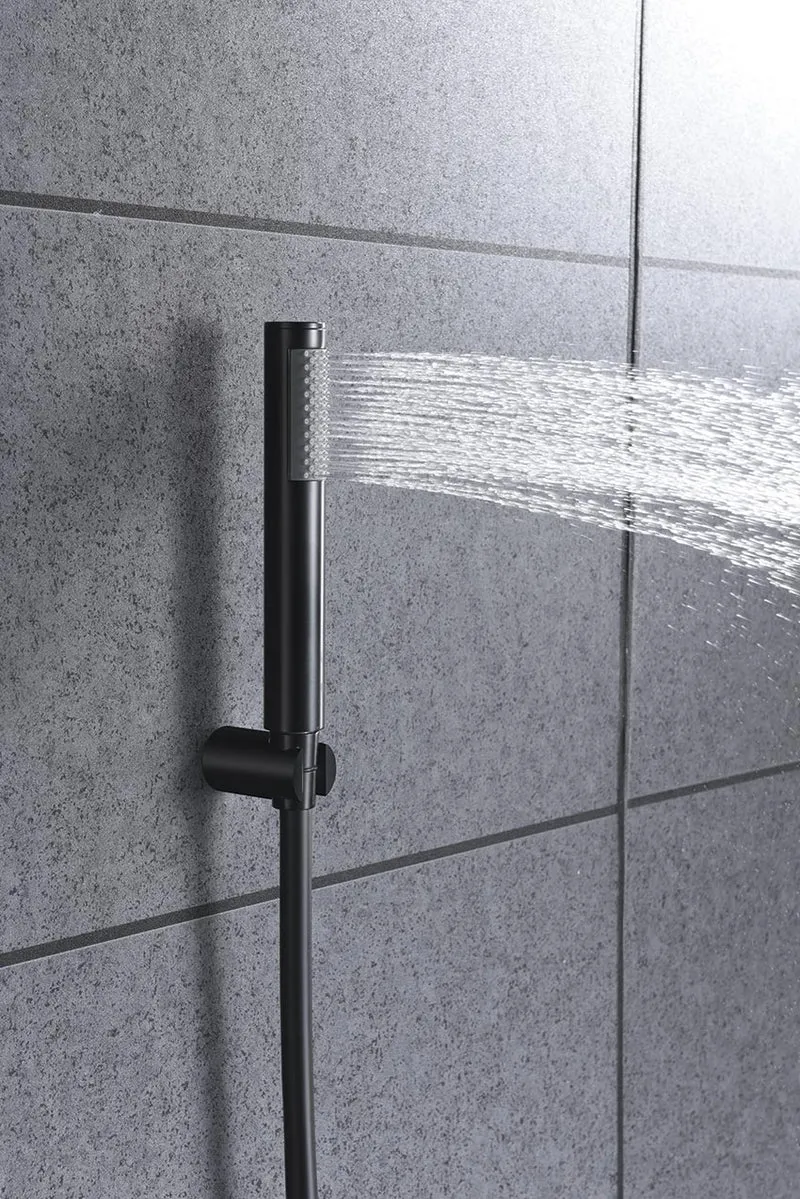 Grifería Bañera y Ducha Olimpo Negro Mate - Imex