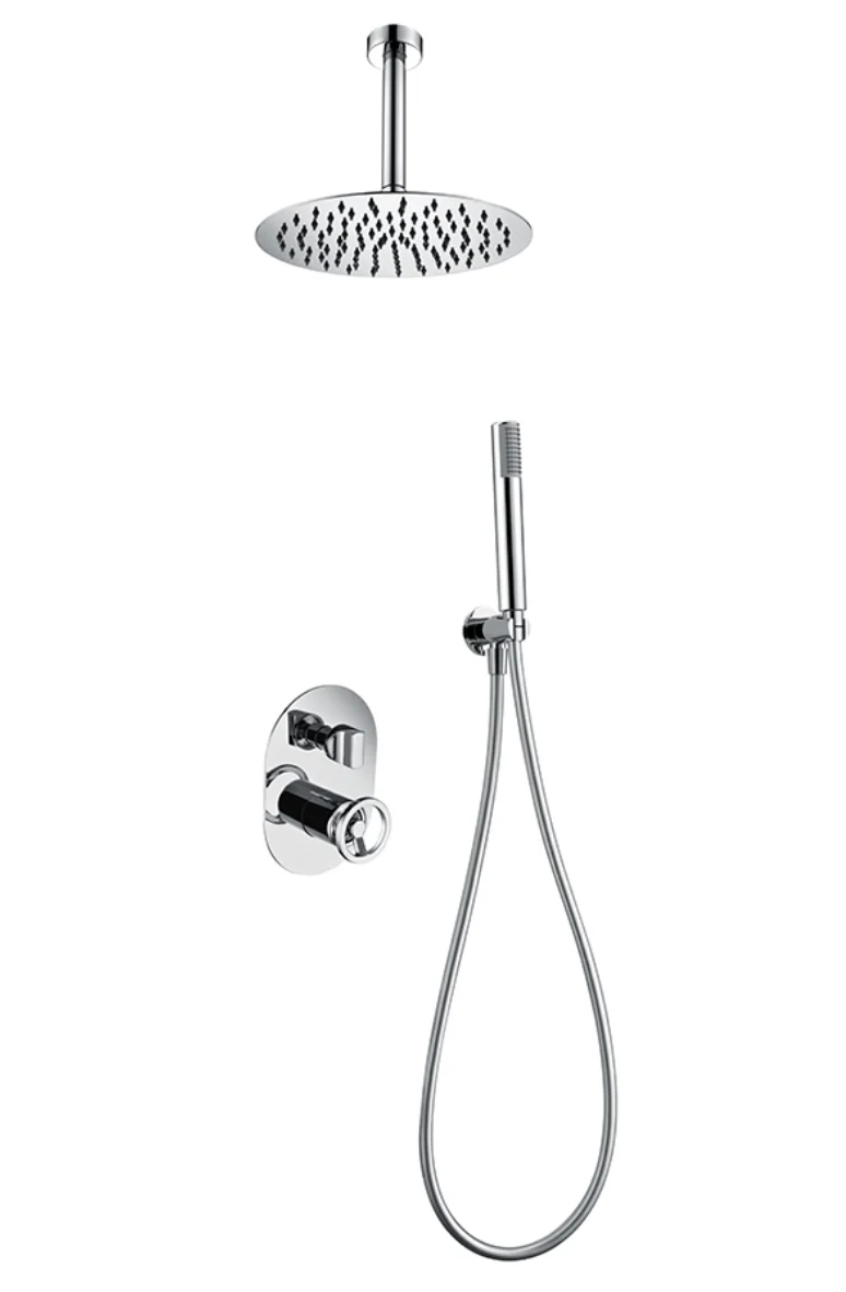 Conjunto Ducha Monomando Empotrada Vesubio Cromada - Imex