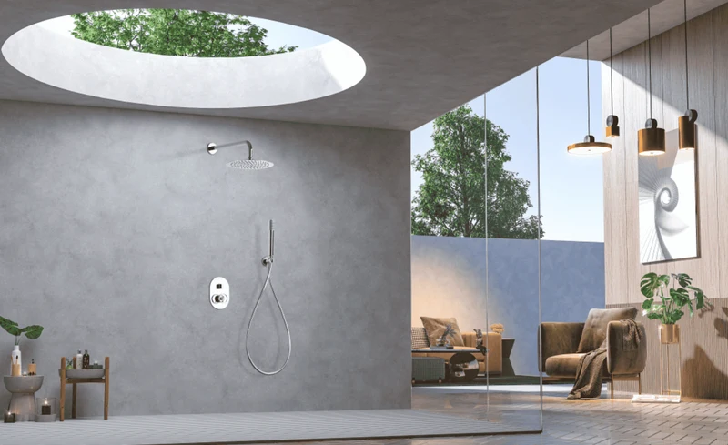 Conjunto Ducha Empotrada Olimpo Cromada - Imex