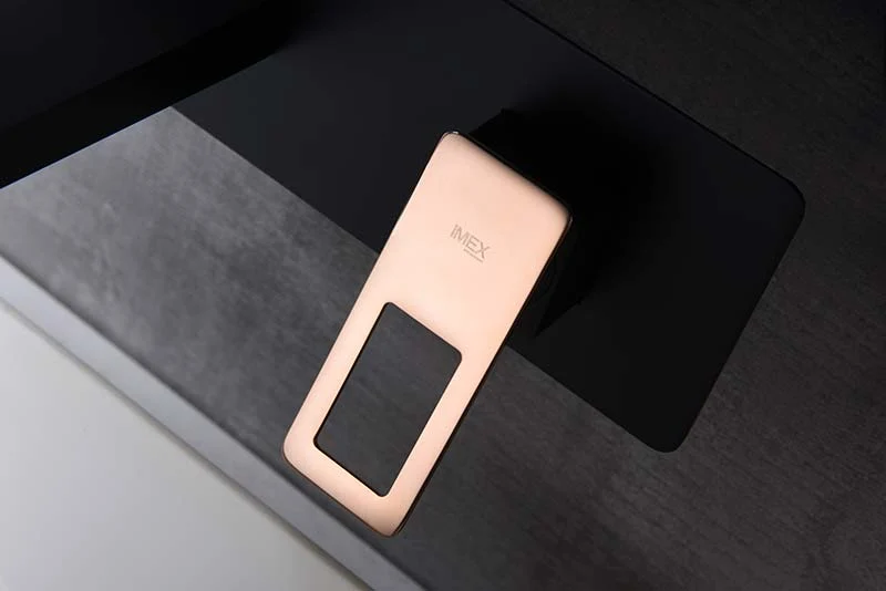 Grifería Empotrada Lavabo Suecia Negro Oro Rosa - Imex