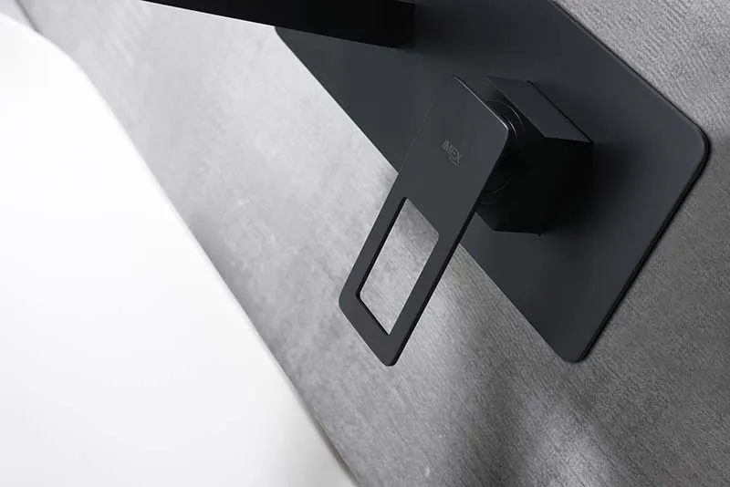 Grifería Empotrada Lavabo Suecia Negro Mate - Imex