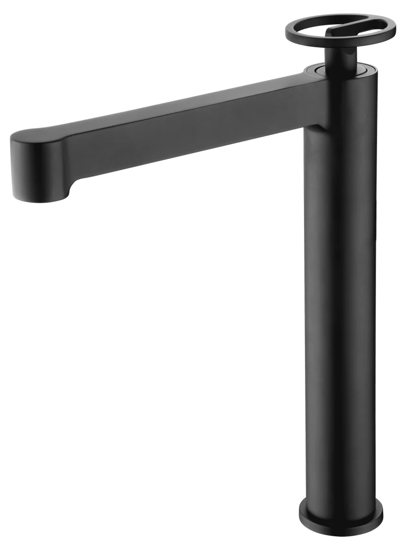 Grifería Monomando Lavabo Alto Olimpo Negro Mate - Imex