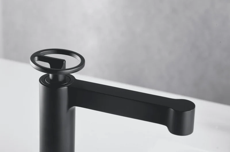 Grifería Monomando Lavabo Olimpo Negro Mate - Imex
