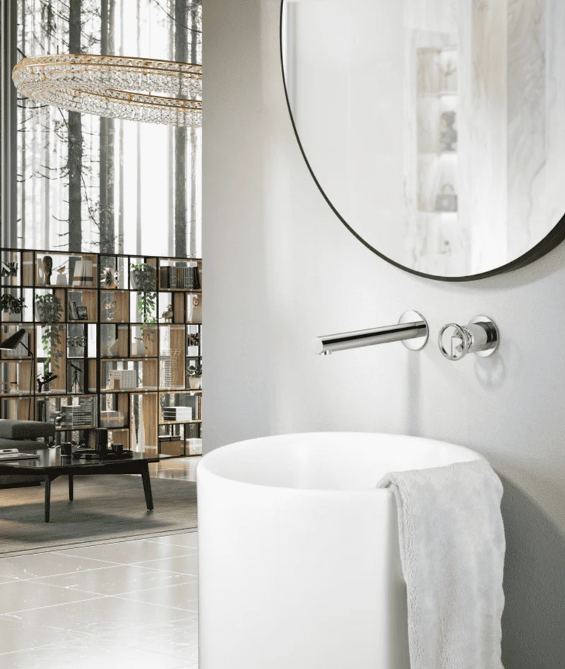 Grifería Empotrada Lavabo Olimpo Cromada - Imex