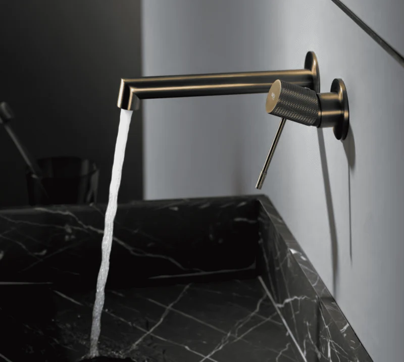 Grifería Lavabo Empotrada Line Oro Cepillado - Imex