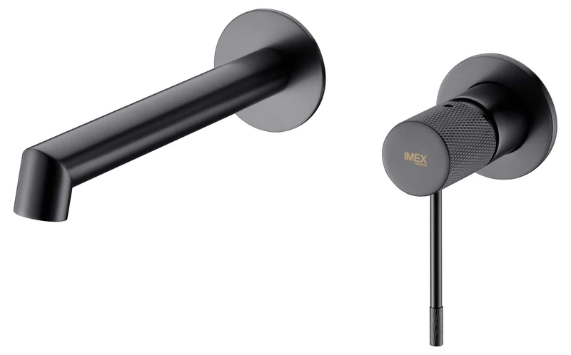 Grifería Lavabo Empotrada Line Black Gun Metal - Imex
