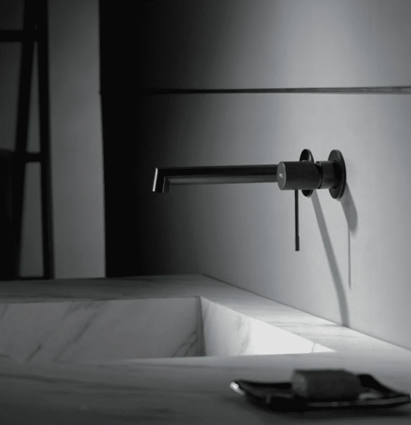 Grifería Lavabo Empotrada Line Black Gun Metal - Imex