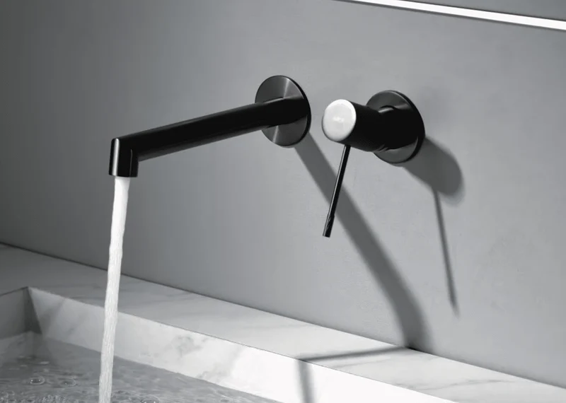 Grifería Lavabo Empotrada Line Black Gun Metal - Imex