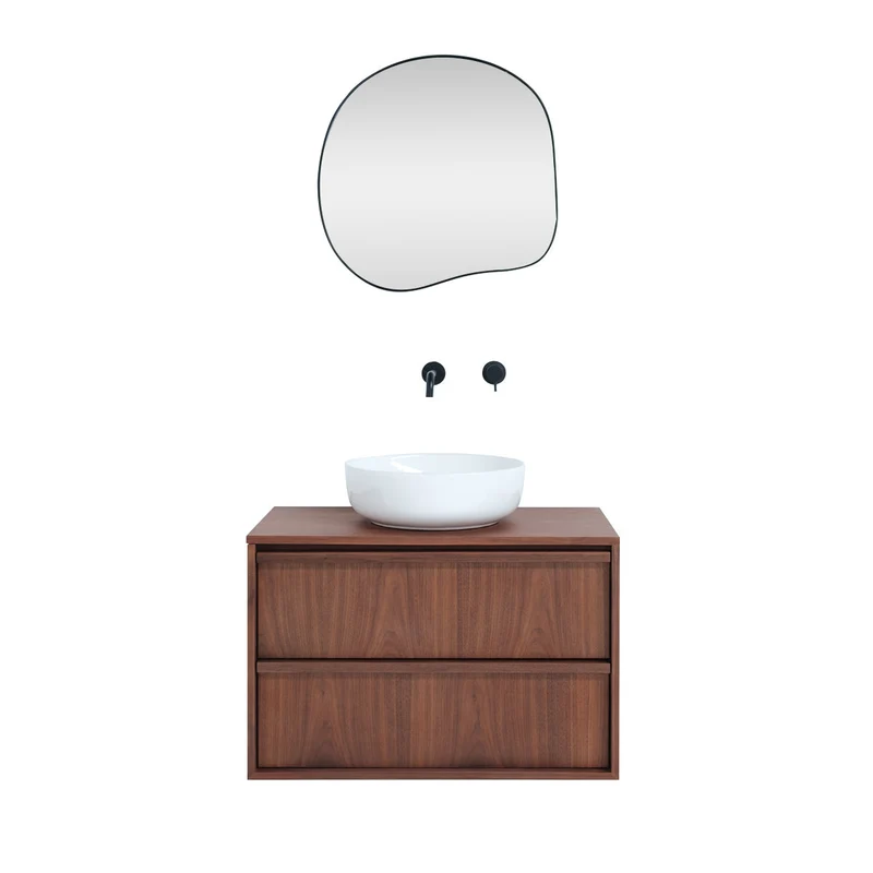 Conjunto de muebles de baño Fien Nogal - 80 cm - Alexis II