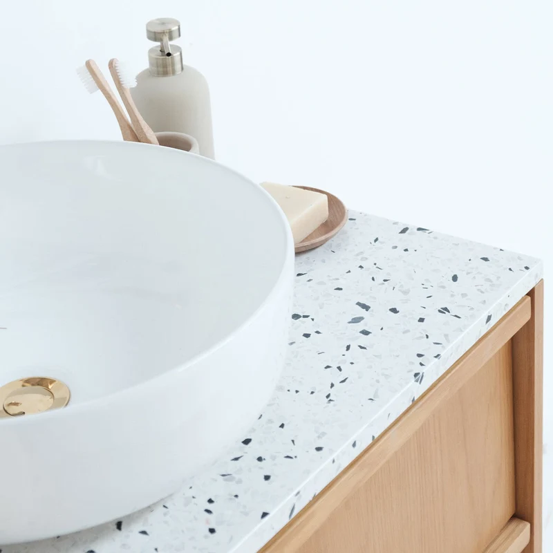 Mobiliario de baño Fien Eik - Lavabo Alexis II - Placa encimera de terrazo