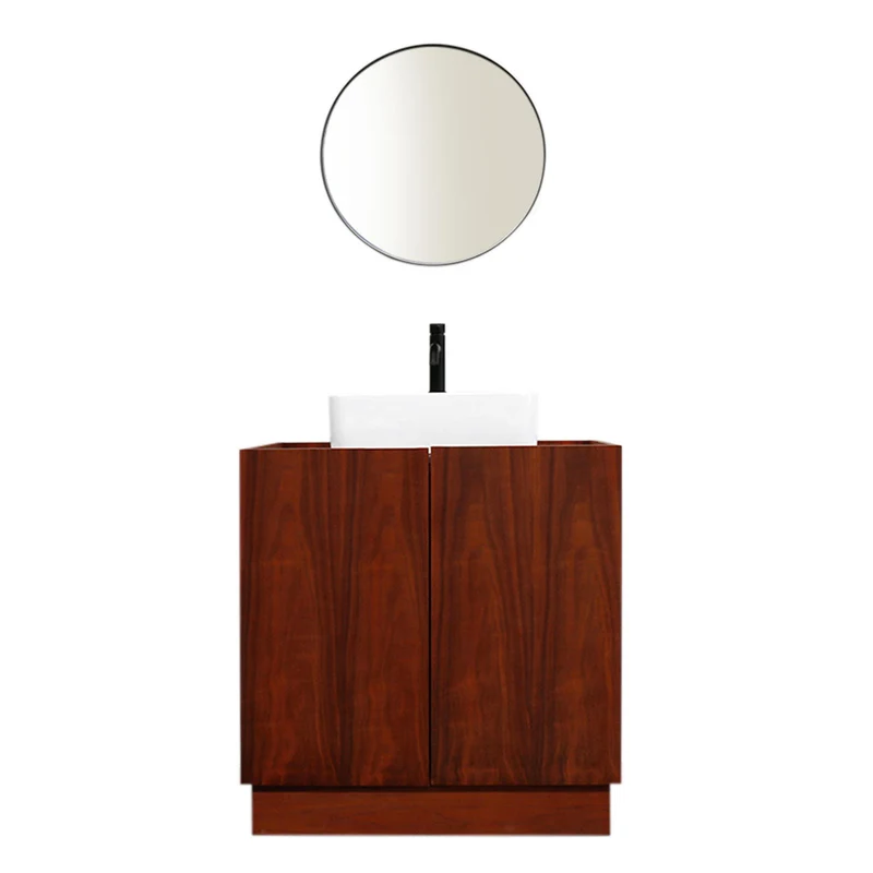 Mueble de baño - Lavabo Mármol Blanco - Alexis VI - Nogal - (84 cm) - FELIX