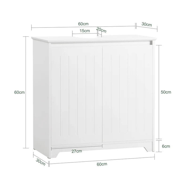 SoBuy BZR108-W Mueble para Debajo del Lavabo