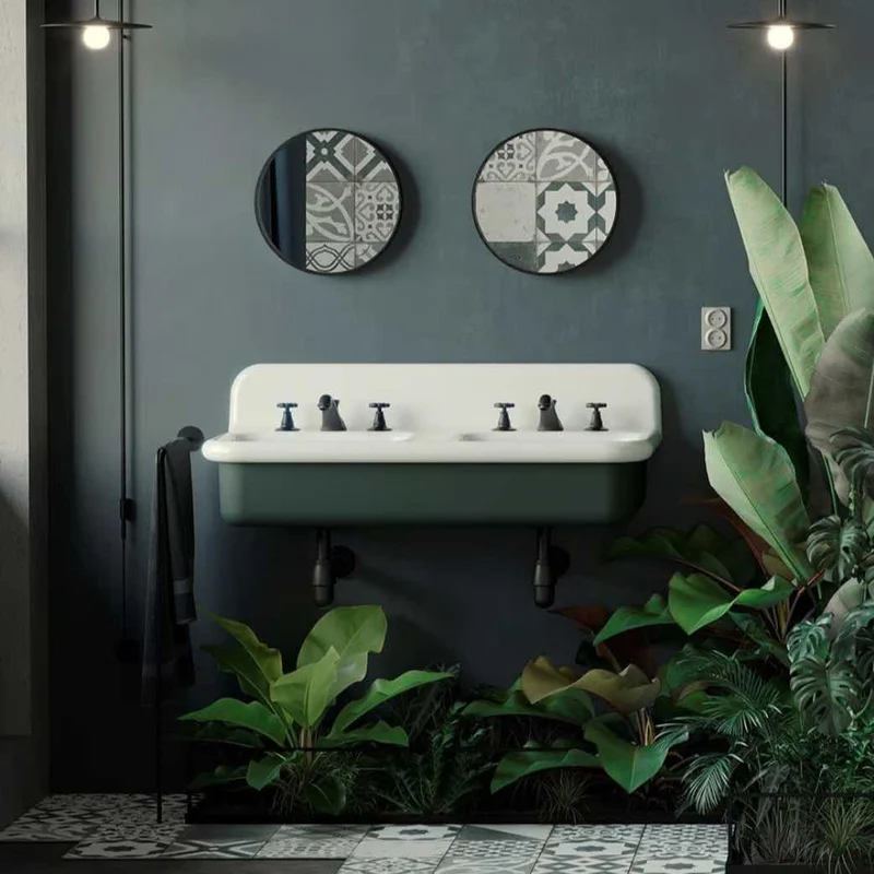 Lavabo Extragrande Doble Seno 100cm True Colors Lite - Balneo Toscia Estilo Vintage