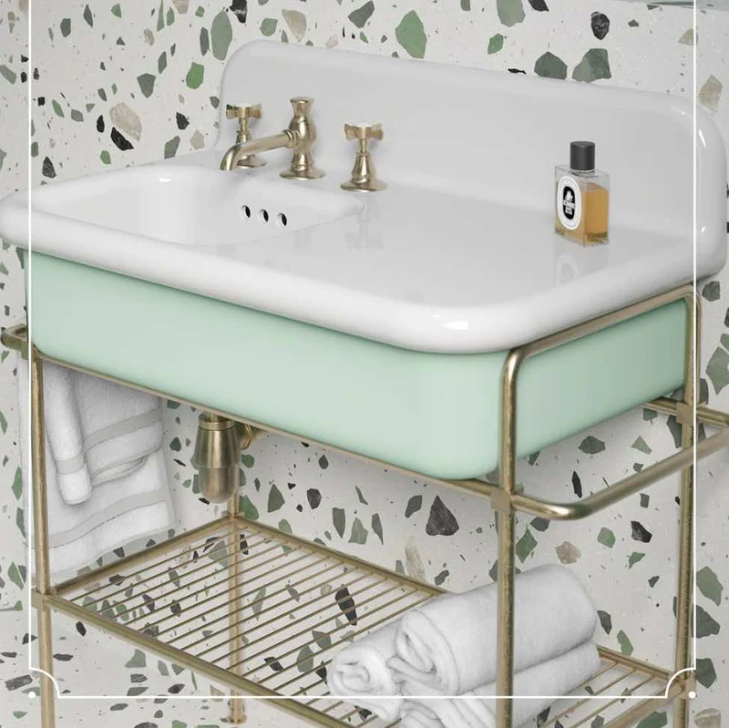 Lavabo Grande Asimétrico Vintage True Colors Lite 80cm - Balneo Toscia