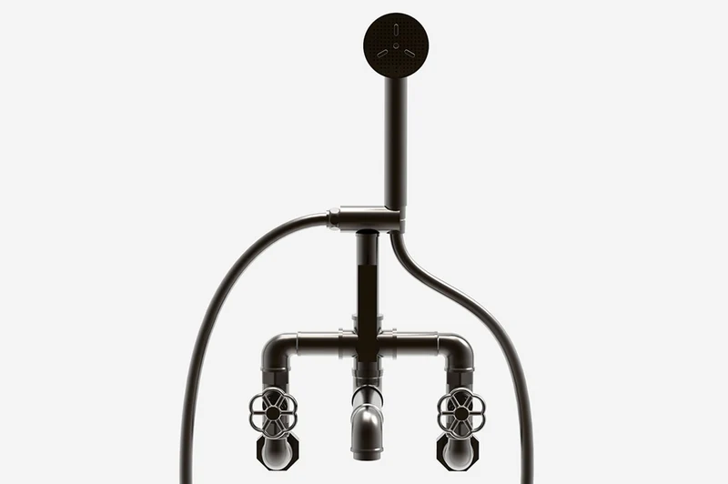 Grifería Bañera Pared RV310 Industrial | Latón Balneo Toscia
