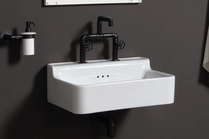 Grifería lavabo puente alto Industrialis de Balneo Toscia estilo Industrial