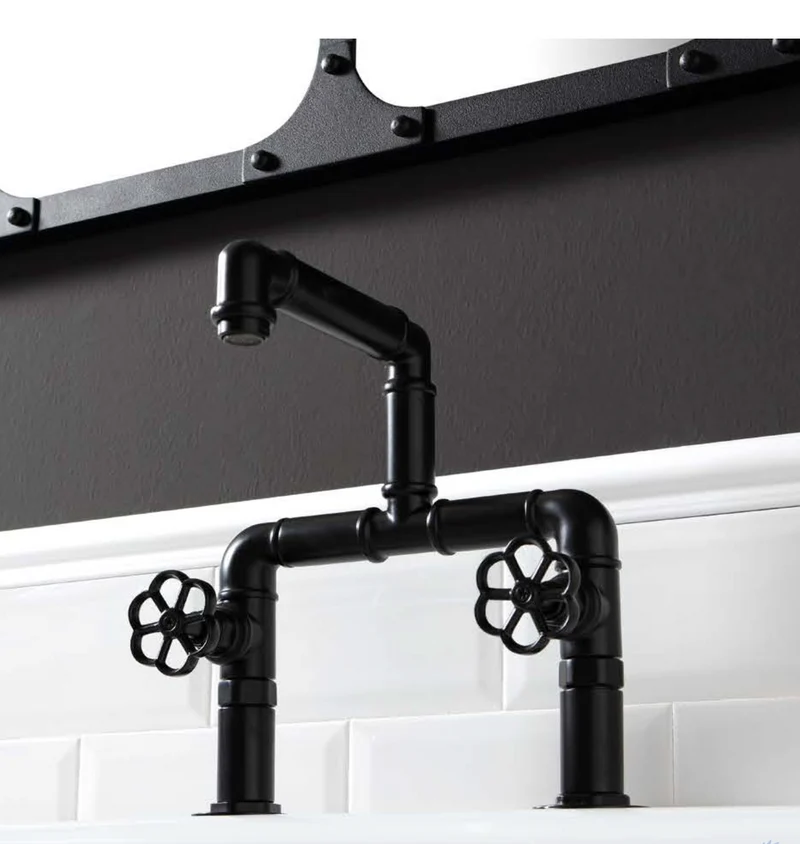 Grifería lavabo puente alto Industrialis de Balneo Toscia estilo Industrial