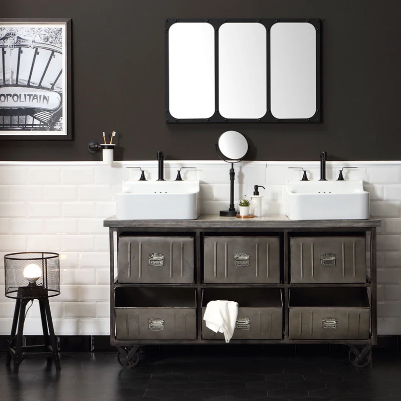 Mueble de baño metal Industrialis 2 de Balneo Toscia estilo Industrial