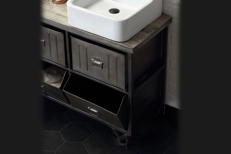 Mueble de baño metal Industrialis 2 de Balneo Toscia estilo Industrial