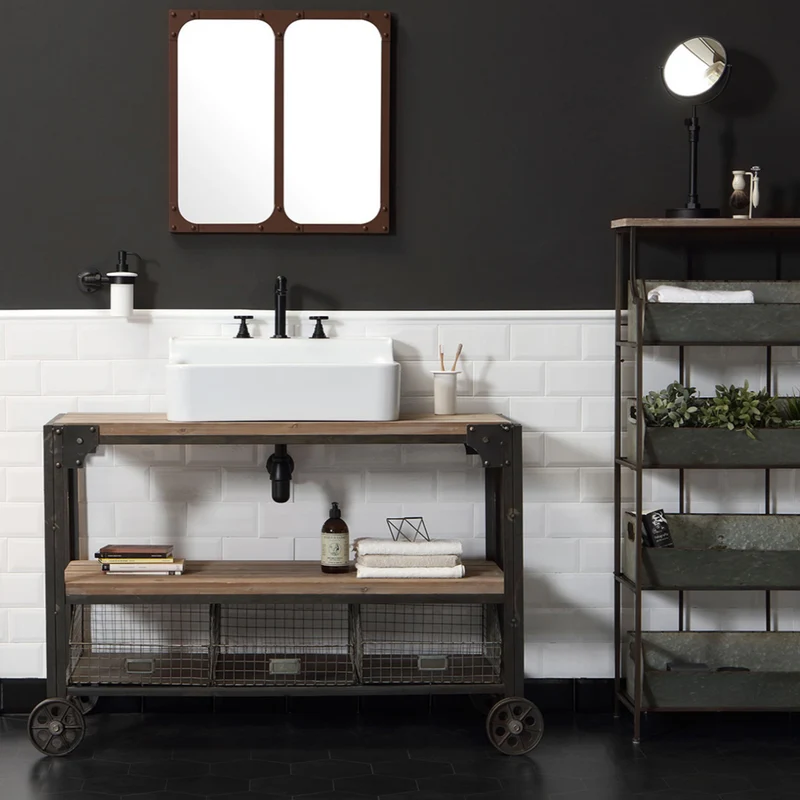 Mueble de baño madera Industrialis 1 de Balneo Toscia estilo Industrial