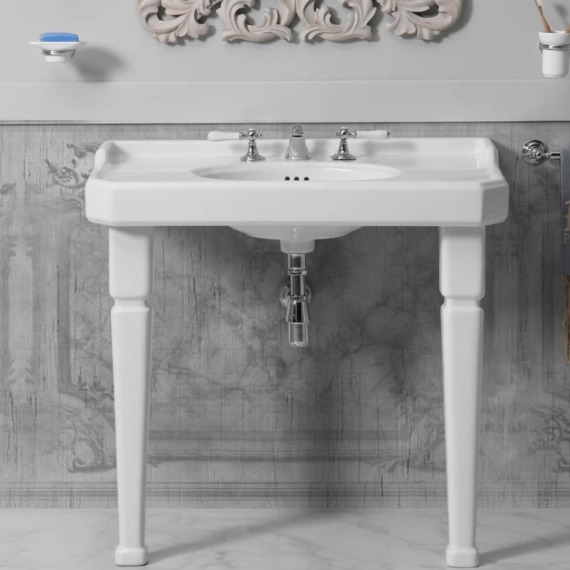 Lavabo Grande Provence 700 con Patas Cerámica - Balneo Toscia Estilo Clásico