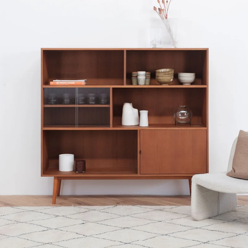 Armario de pared vintage - Teca - Felix - 150×140cm