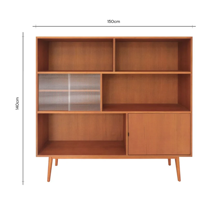 Armario de pared vintage - Teca - Felix - 150×140cm