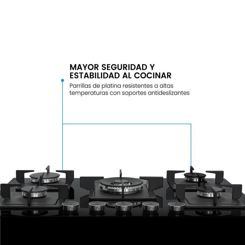 Estufa de Empotrar Challenger Aura Gas Natural SAU 6771, Negro