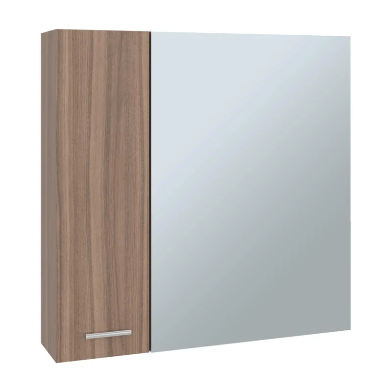 Set de 2 Gabinetes de Baño Apolis, Avellana, con Puerta Espejo y Dos Entrepaños para Ubicar Múltiples Objetos