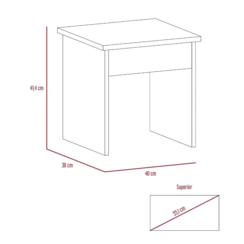 Mueble Tocador Wesley, Fresno Europeo y Blanco, Cuatro Cajones para Ubicar Maquillaje