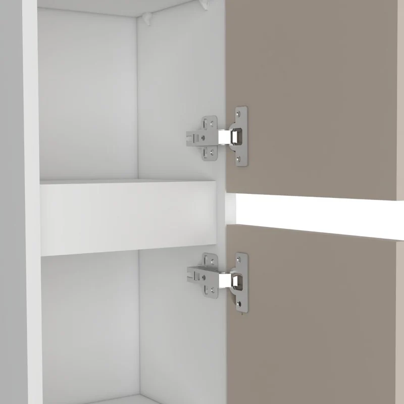 Mueble Auxiliar para Baño High, Capri y Kronos Blanco, con Espacio para Almacenar Objetos y es de Fácil Instalación ZF