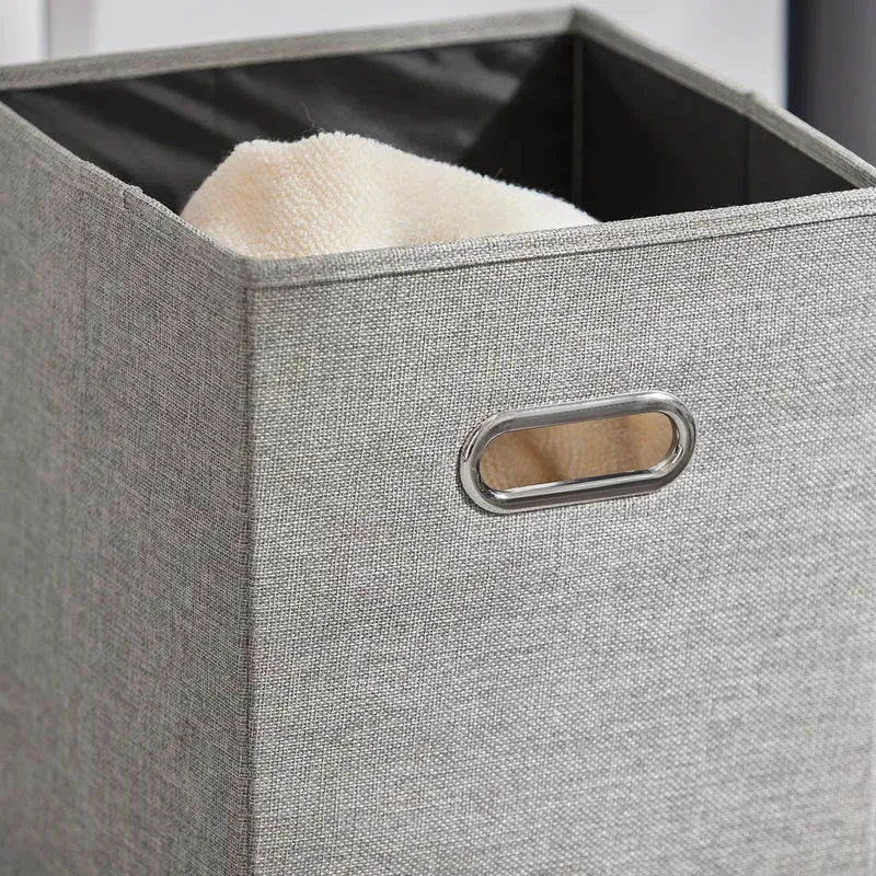 SoBuy BZR93-W Mueble para Ropa Sucia con 1 Cesto y 1 Cajón 34 x 30 x 90 cm