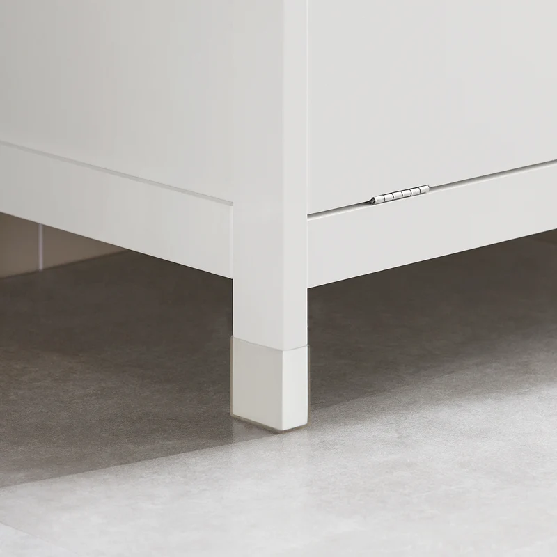 SoBuy BZR77-W Mueble para Ropa Sucia con 1 Cesto y 1 Cajón 3 Cestos