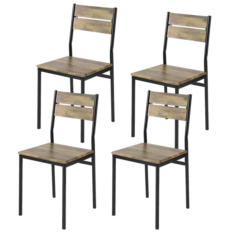 SoBuy FST72-Nx4 4 Sillas de Comedor Restaurante Sala Cocina