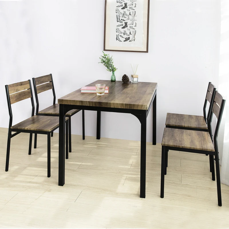 SoBuy FST72-Nx4 4 Sillas de Comedor Restaurante Sala Cocina