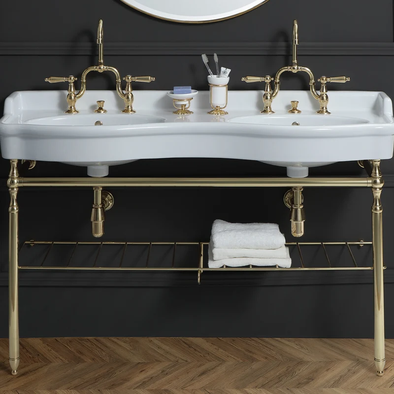 Lavabo Extragrande Doble Seno 141cm Provence 800 - Balneo Toscia Estilo Clásico