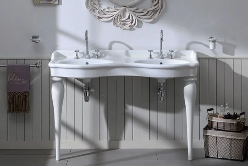 Lavabo Extragrande Doble Seno 141cm Provence 800 - Balneo Toscia Estilo Clásico